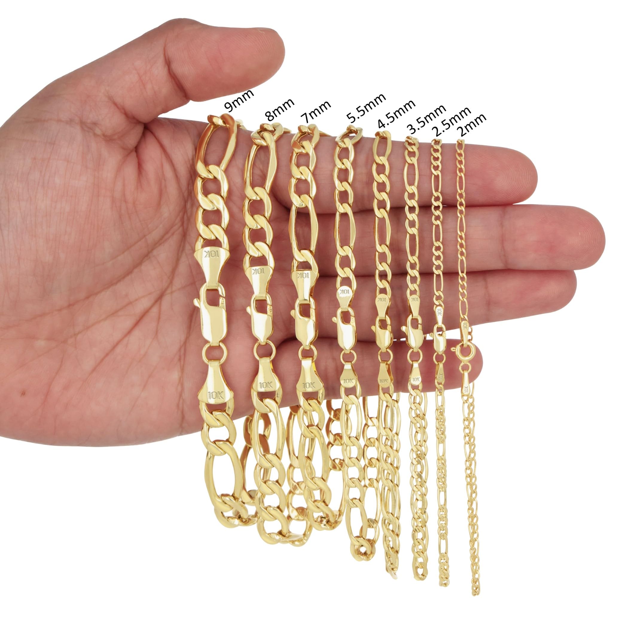 Amazon.com: Nuragold: Figaro Bracelets